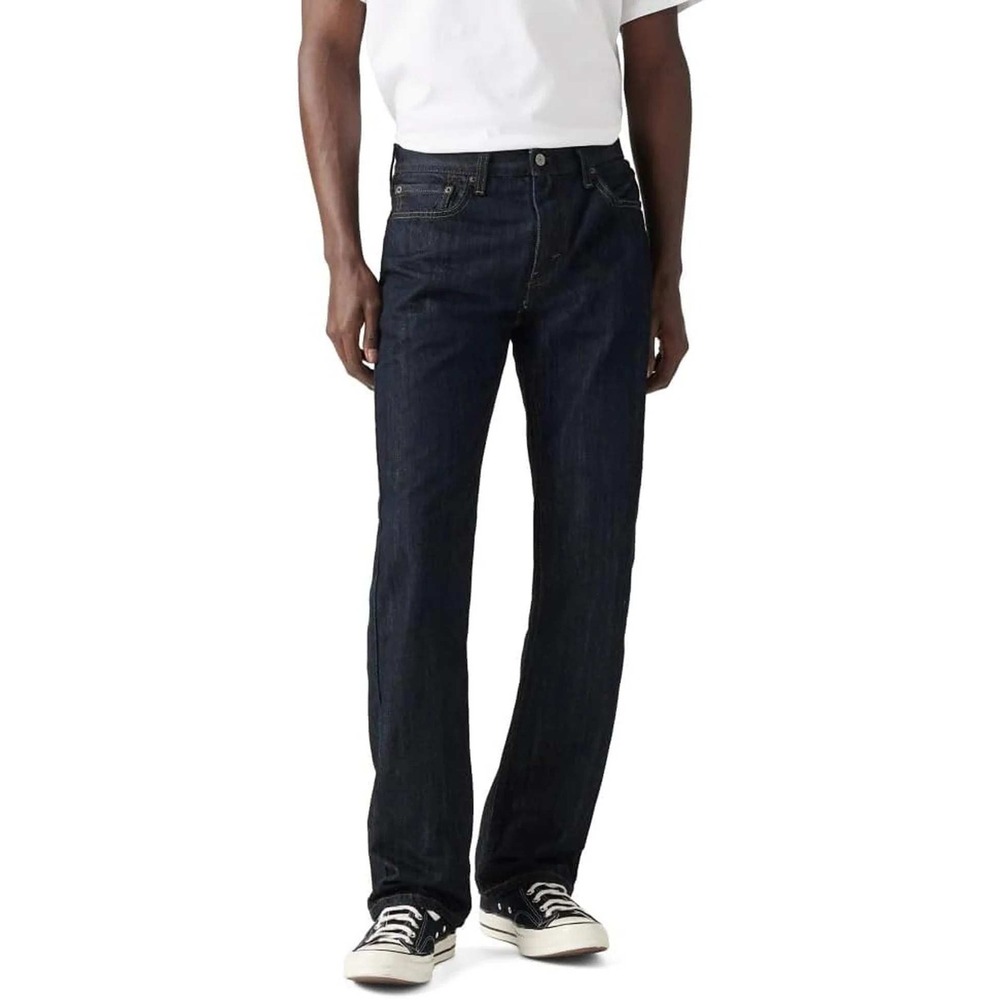 Levis 514 Athletic‎ Taper Jeans Mens 38x32 Black Dark Wash Denim Pants
